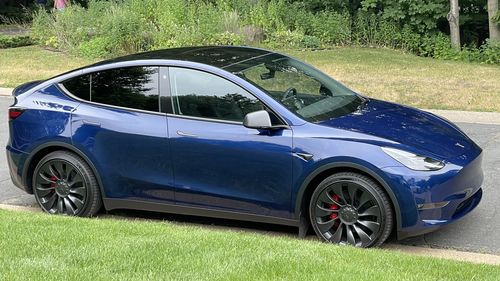 Customer photo review of Side View Camera Covers for All Tesla Models