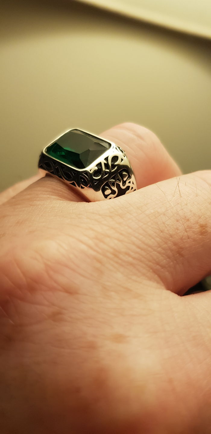 Customer photo review of GREEN GEM. - 925 SILVER