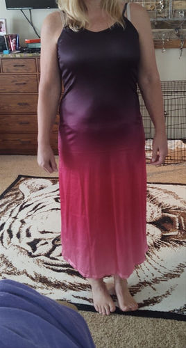 Customer photo review of Plus Size Womens Printed Maxi Dress