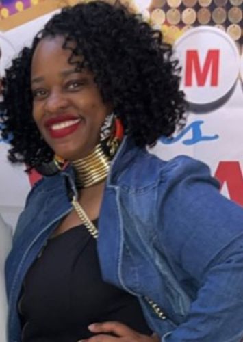 Customer photo review of Wooden Earrings- Wrapped in the Culture