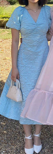 Customer photo review of Plain Textured Dress