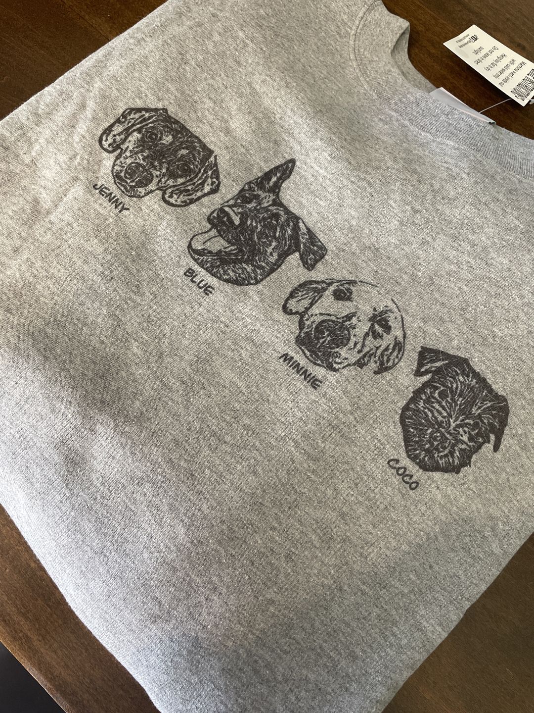 Customer photo review of Custom Pet Crewneck Sweater