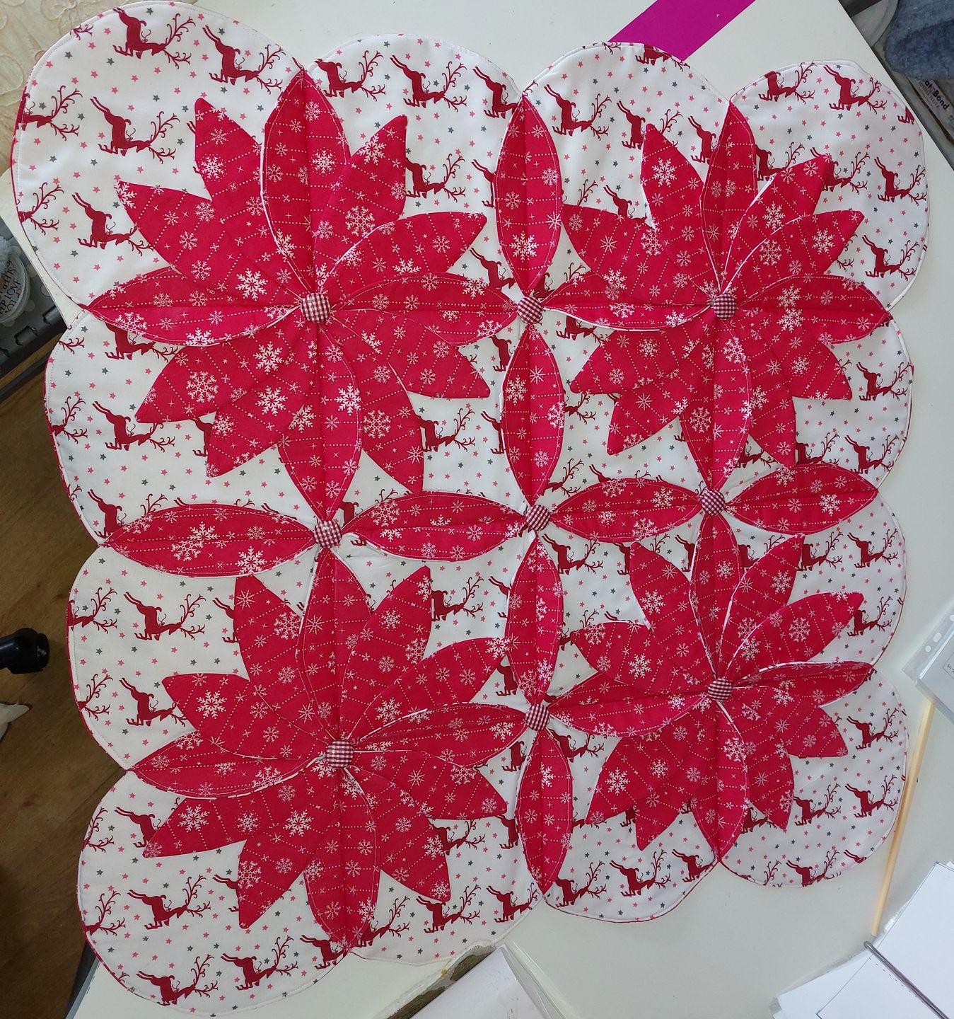 Customer photo review of All Over Snowflakes Polycotton Fabric