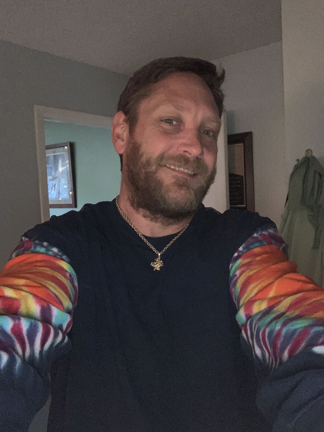 Customer photo review of Psychedelic Sleeves Tie Dye Long Sleeve T Shirt