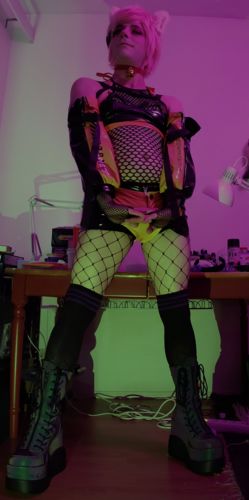 Customer photo review of Danger Cyber Cat Outfit