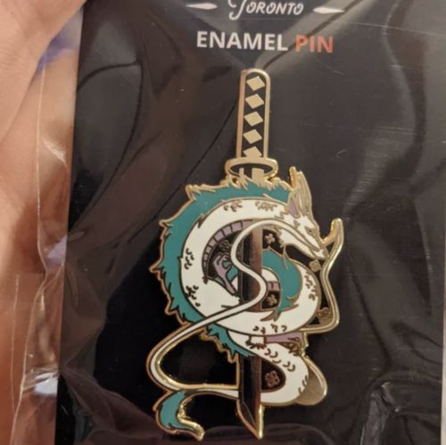 Customer photo review of Gold Dragon Pin