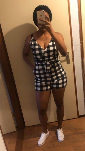 Customer photo review of Summer Womens V-Neck Jumpsuit