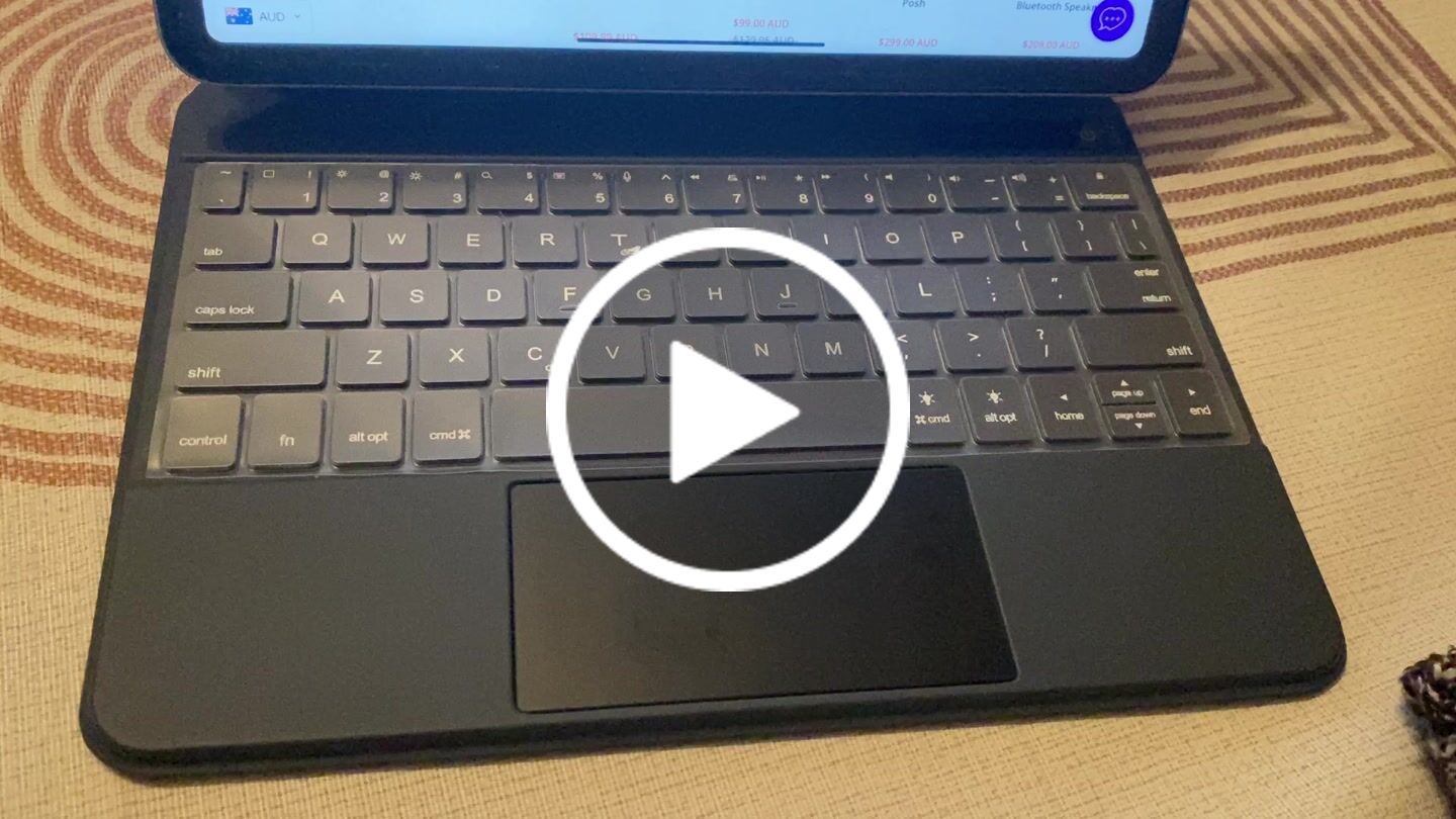 Customer video review of iPad Air 5 / Air 4 10.9" Magnetic Magic Keyboard Case Trackpad