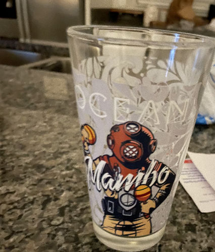 Customer photo review of Mambo Pint Glass