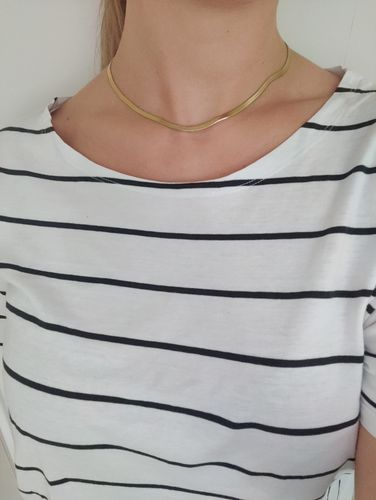 Customer photo review of Snake Chain Necklace - Gold