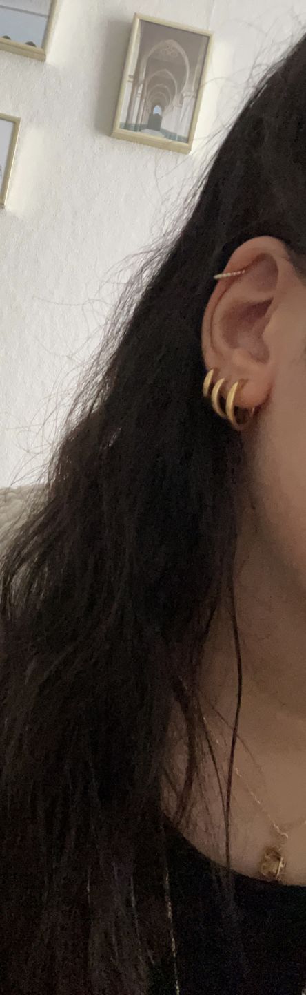 Customer photo review of Simple Set Ohrringe | 18K vergoldet