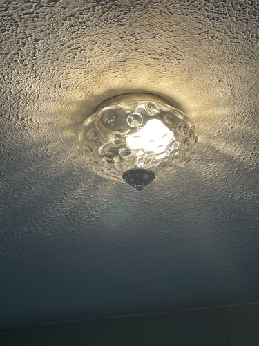 Customer photo review of Farmhouse Glass Flush Mount Ceiling Light