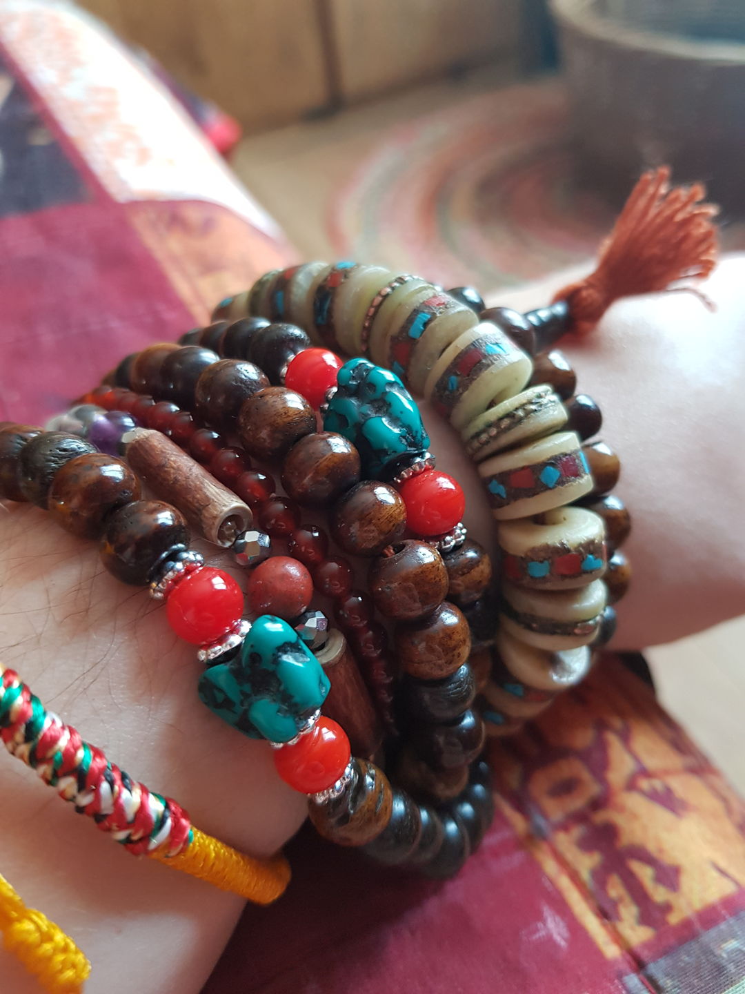 Customer photo review of Mala Tibétain | Os de Yak | Brun 9mm