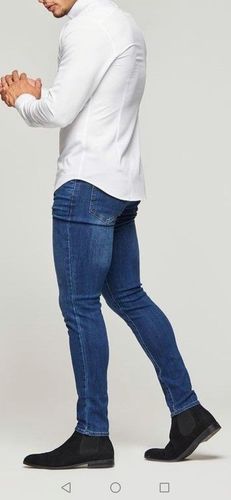 Customer photo review of Mid Rise Skinny Denim Jeans (Powder blue)