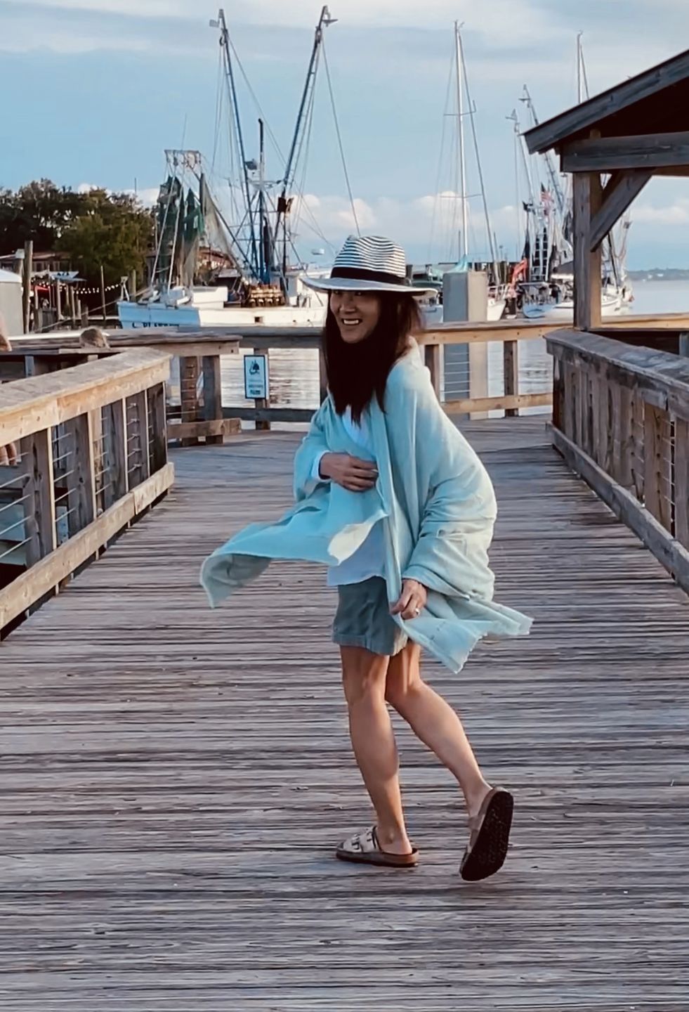 Customer photo review of Insect-Repellent Camellia Wrap in Marine