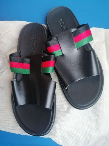 Customer photo review of Genuine Leather Summer Mens Slippers