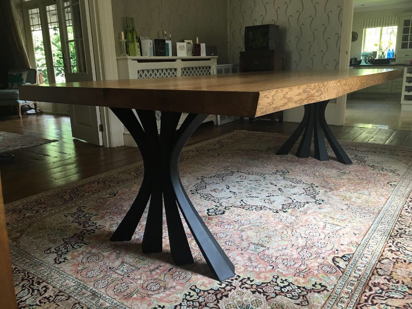 Customer photo review of Metal Table Legs - 420 Akro - 24W, 28H inch - Set of 2 pcs - Flowyline