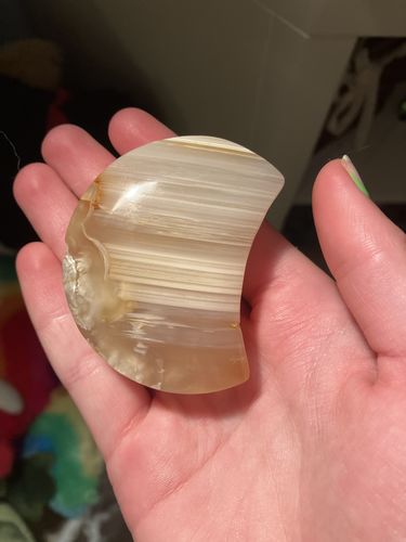 Customer photo review of Flower Agate Moons 🌸🌙- Choose Your Style 💎
