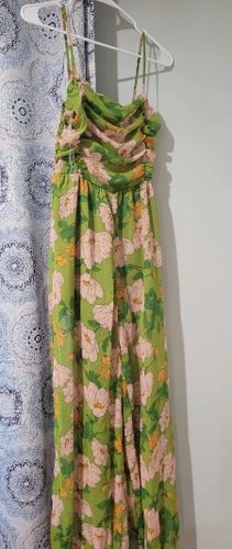 Customer photo review of Floral Print Girly Draped Jumpsuit