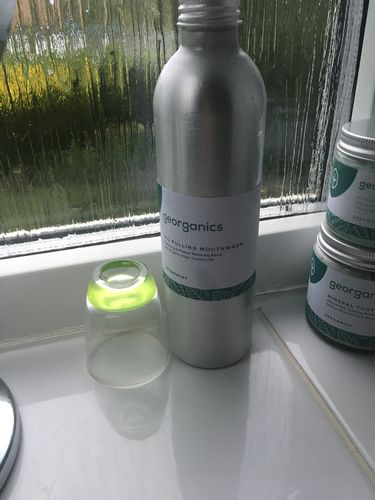 Customer photo review of Oil Pulling Mouthwash - Spearmint