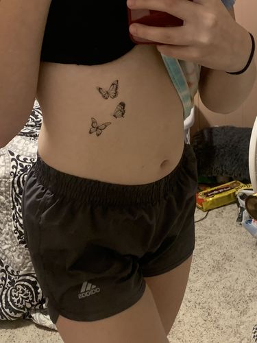 Customer photo review of NEW Mini Butterflies Tattoo