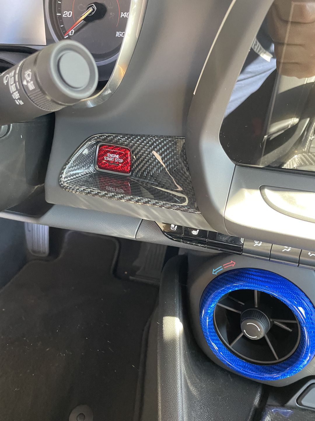 Customer photo review of Start/Stop Button Surround Trim Cover for 2016-2021 6th Gen Chevy Camaro