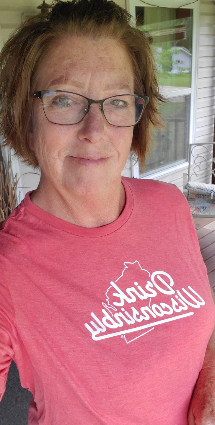 Customer photo review of Women's Red Heather T-Shirt