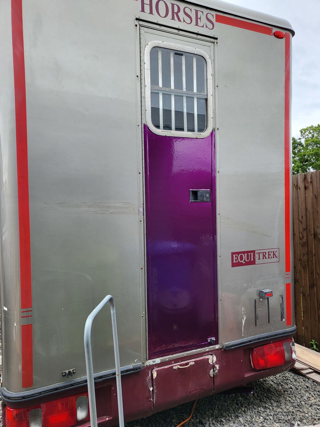 Customer photo review of Glossy Metallic Grape Purple Vinyl Wrap