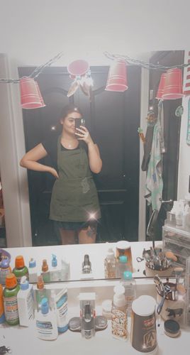 Customer photo review of Olive Green Apron