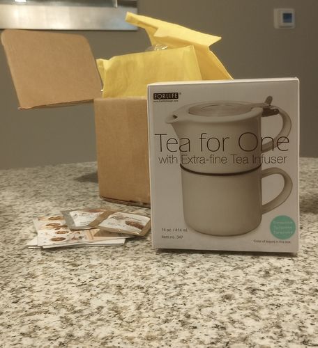 Customer photo review of Tea for One Pot, Mug, Infuser (14 oz)