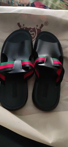 Customer photo review of Genuine Leather Summer Mens Slippers