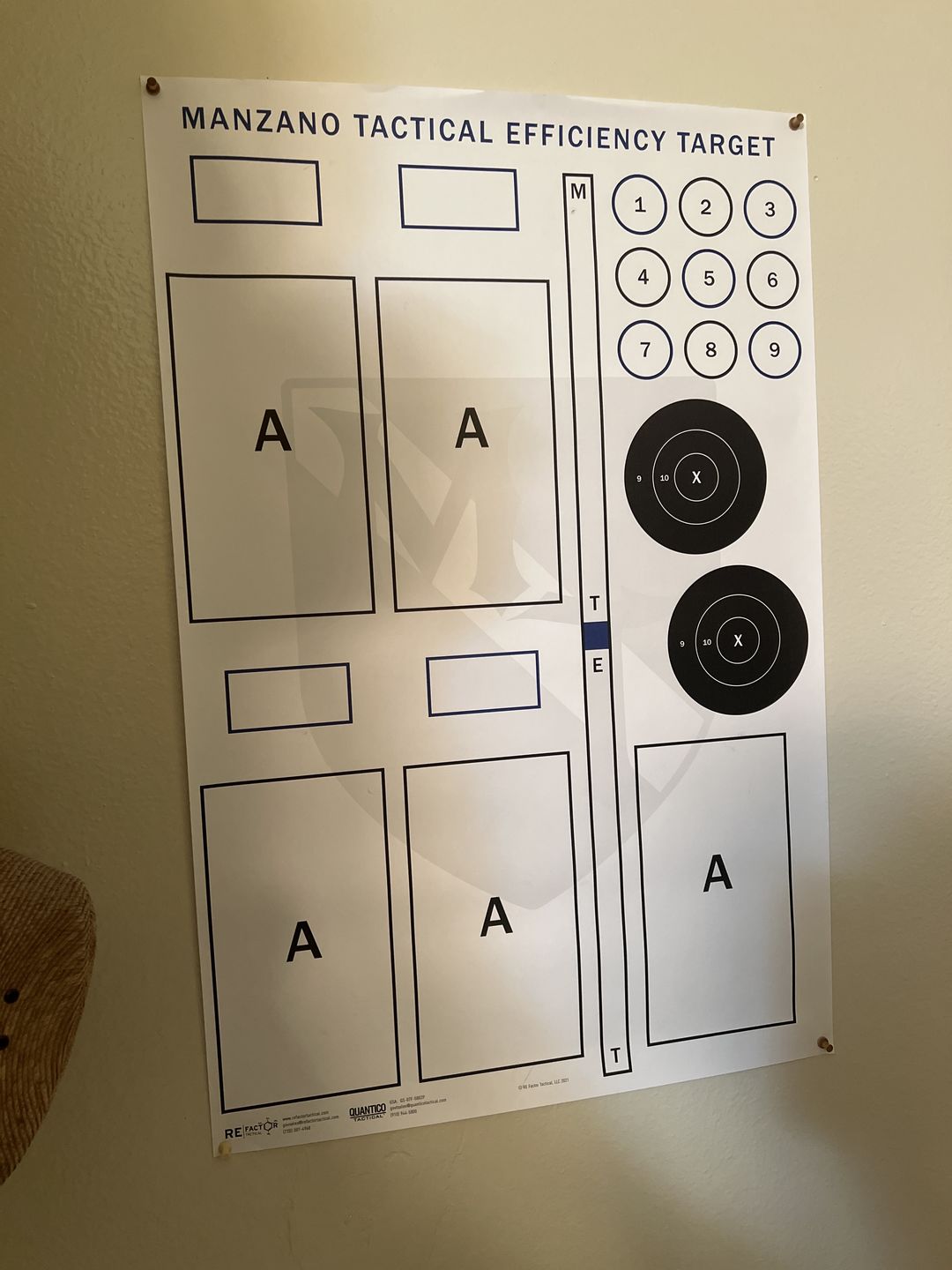 Customer photo review of Manzano Tactical Efficiency Target