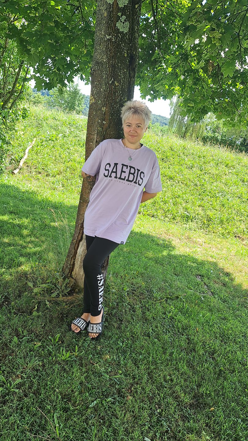 Customer photo review of Lifestyle Damen T-Shirt Kleid violett by SAEBIS®