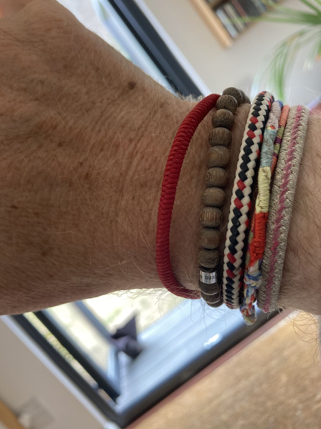 Customer photo review of Tibetan Buddhist Handmade Lucky Knots Bracelet