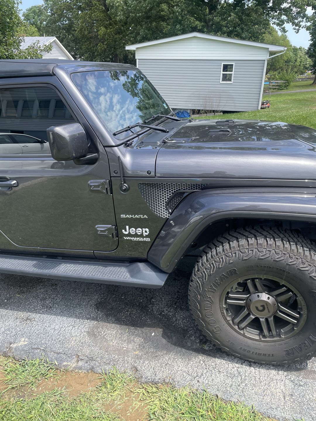 Customer photo review of Design Your Own Fender Vent Premium Wrap Decal for Wrangler and Gladiator