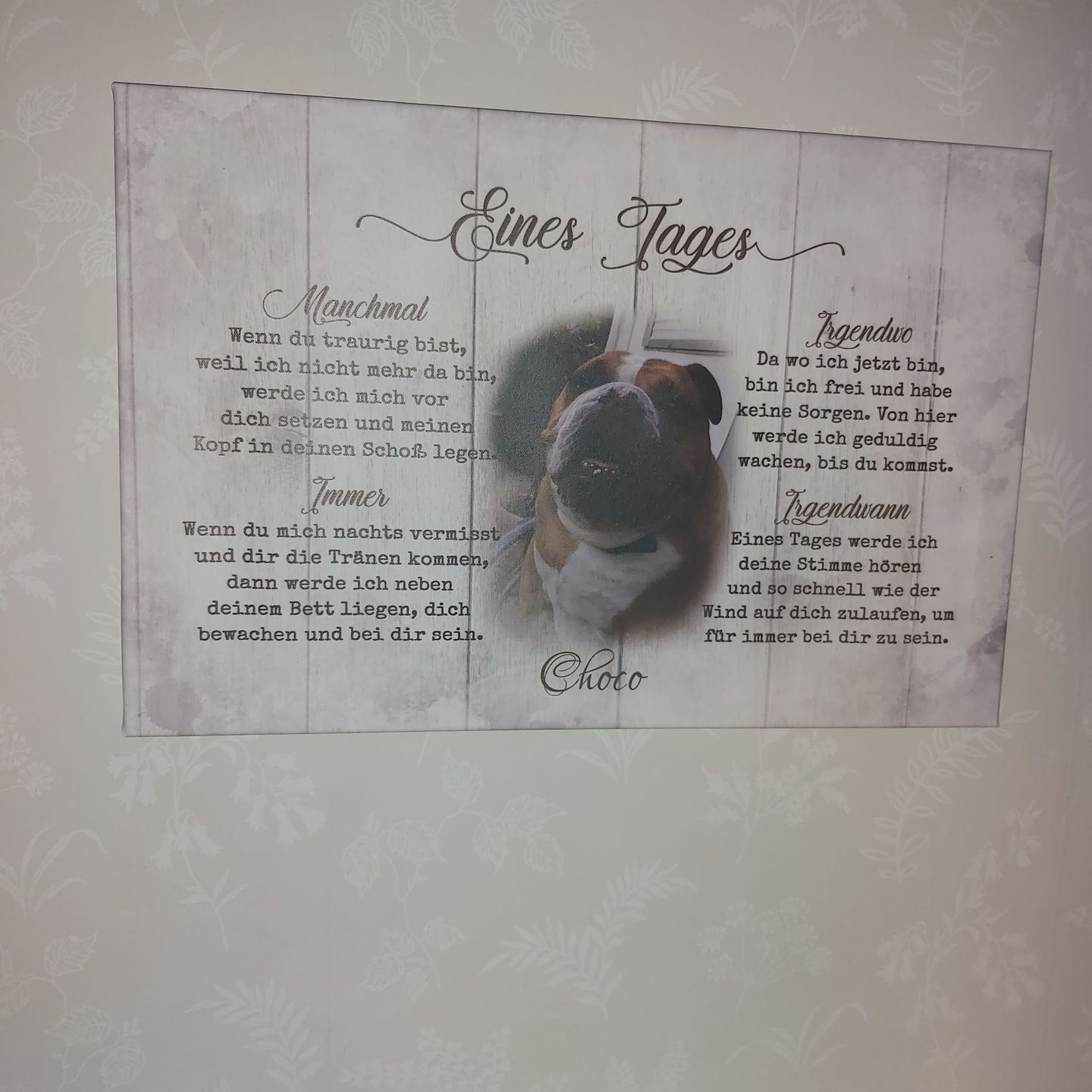 Customer photo review of Eines Tages - Individuelle Leinwand