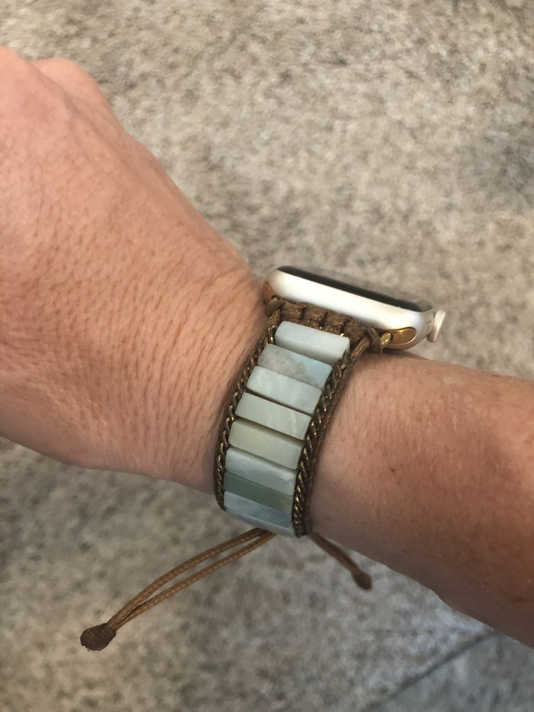 Customer photo review of Amazonite Protection Apple Watch Strap