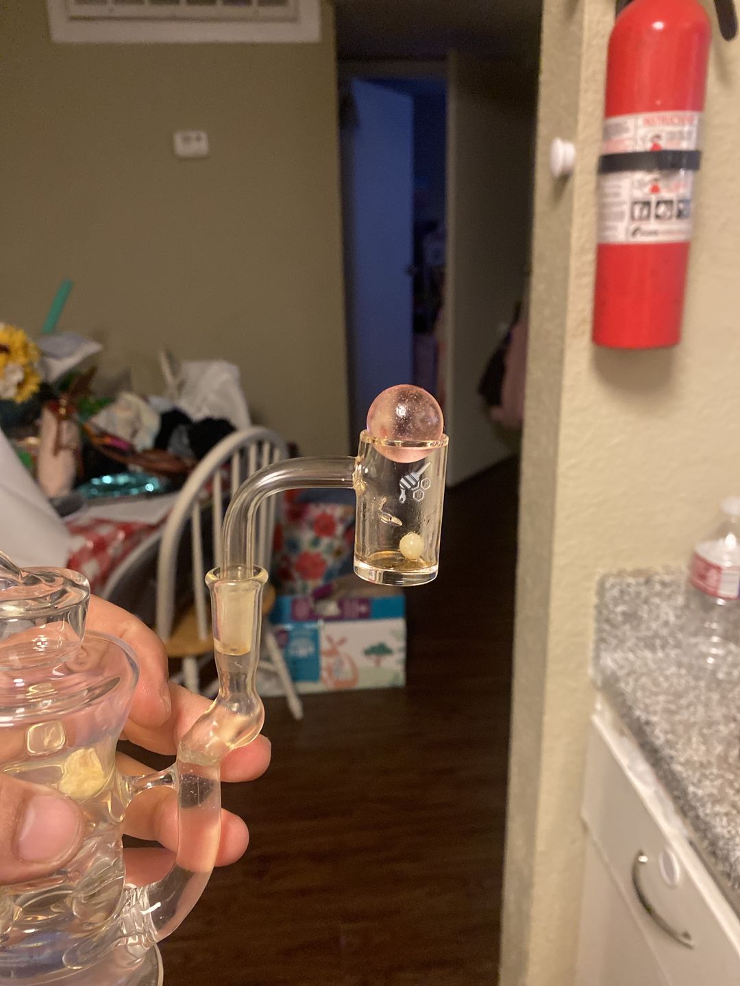 Customer photo review of WHIRLWIND QUARTZ BANGER - 90° DEGREE | YL