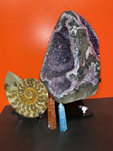 Customer photo review of Unique Polished Uruguayan Amethyst w/ Stand- S2