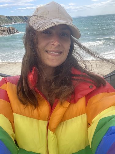 Customer photo review of Rainbow Puffer Jacket