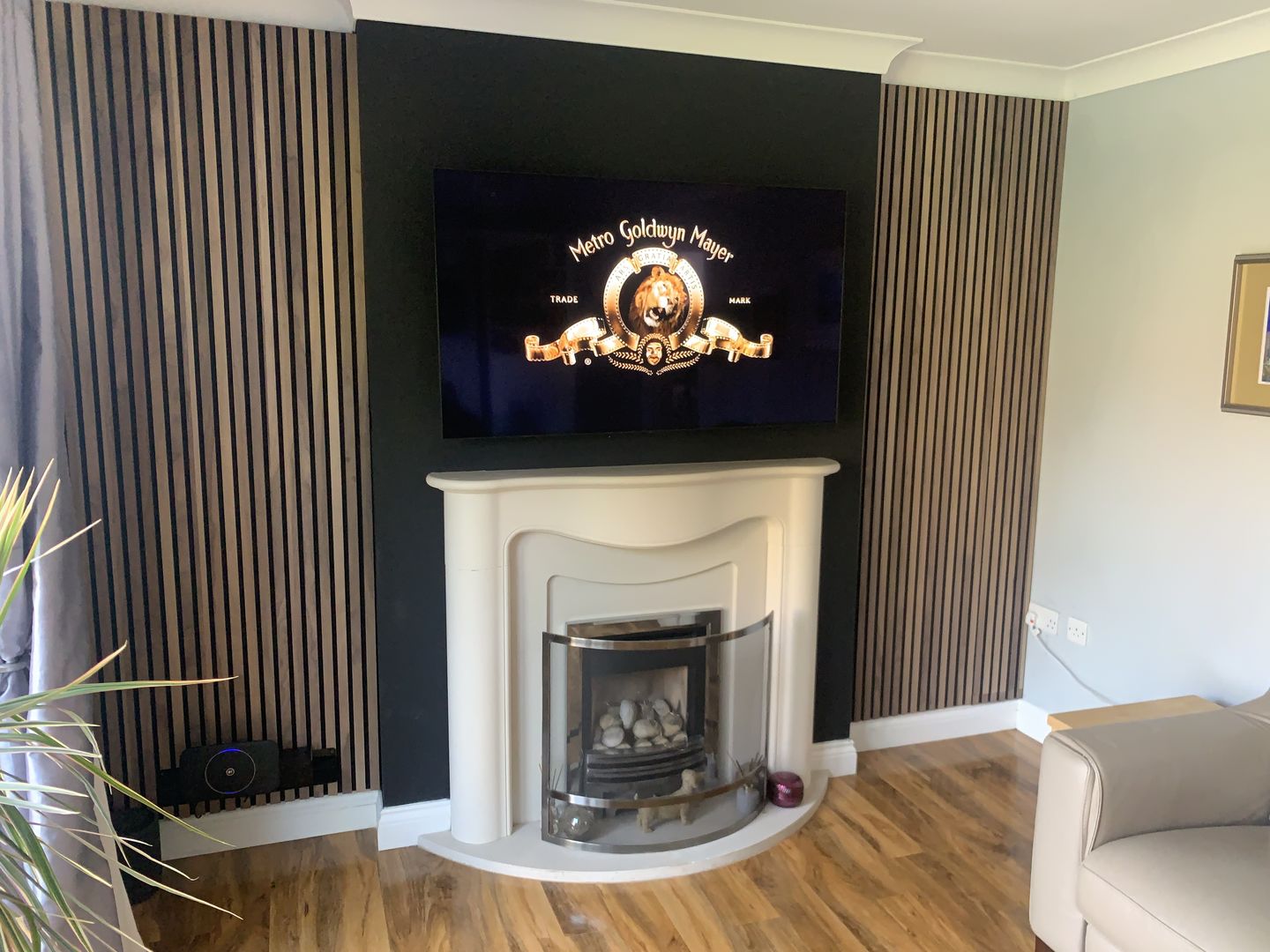 Customer photo review of SlatWall Acoustic Walnut