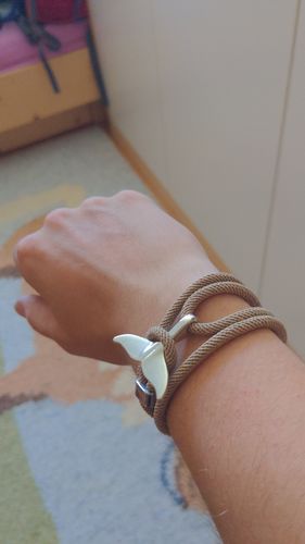 Customer photo review of "Whale" tracking bracelet