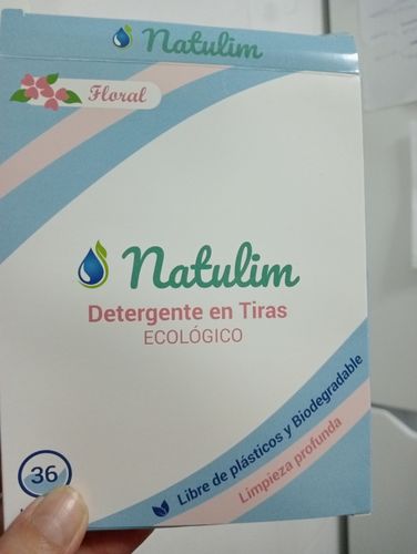 Customer photo review of Eco-Tiras de Detergente 40 lavados Natulim