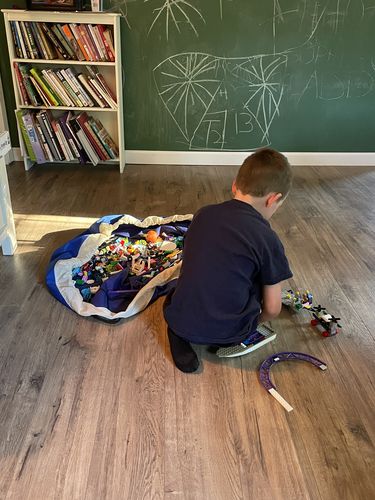 Customer photo review of Large Toy Storage Bag - Royal Blue