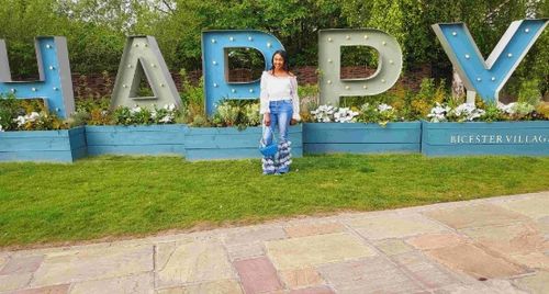 Customer photo review of Patchwork Boho Ruffle Jeans