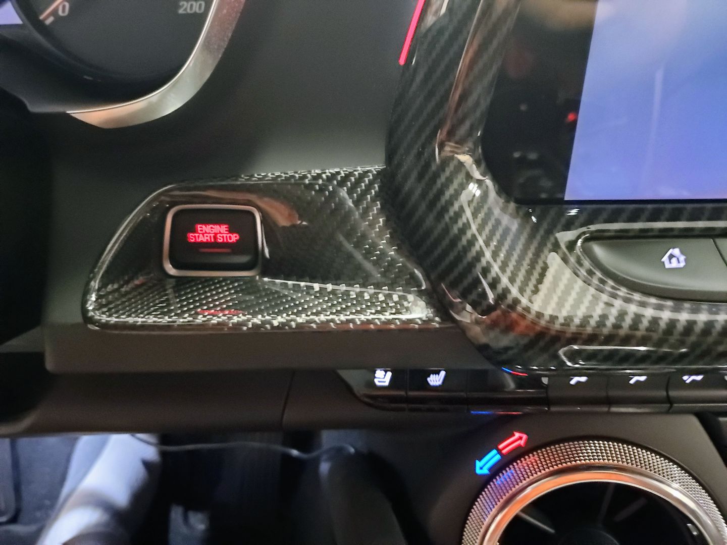Customer photo review of Start/Stop Button Surround Trim Cover for 2016-2021 6th Gen Chevy Camaro