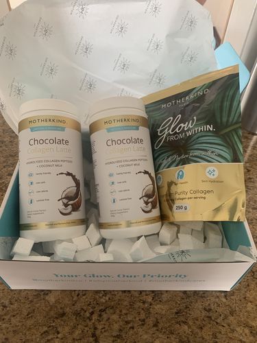 Customer photo review of Chocolate Collagen Latte Family Pack
