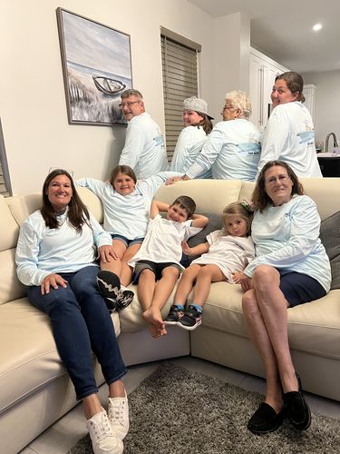 Customer photo review of Dri-Fit Custom Boat Shirts (Front & Back)