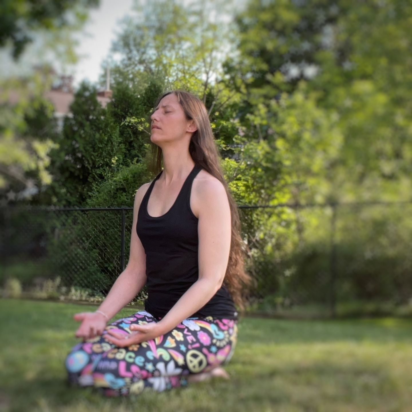 Customer photo review of Peace and Love Yoga Pants