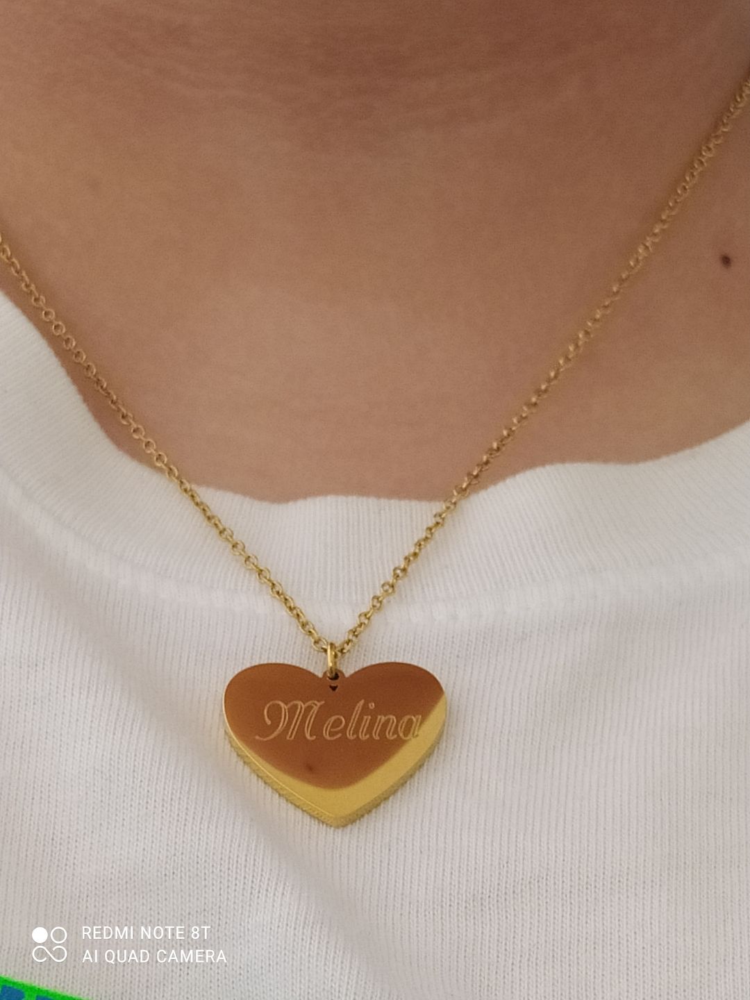 Customer photo review of Heart | Halskette + Gravur